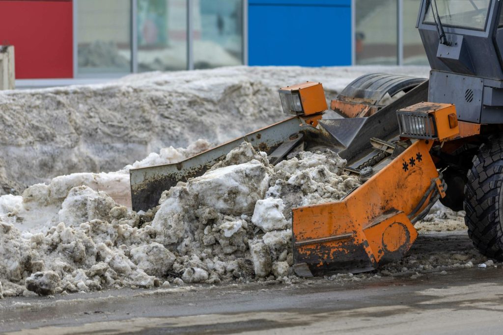 Brown Snow Covers Town