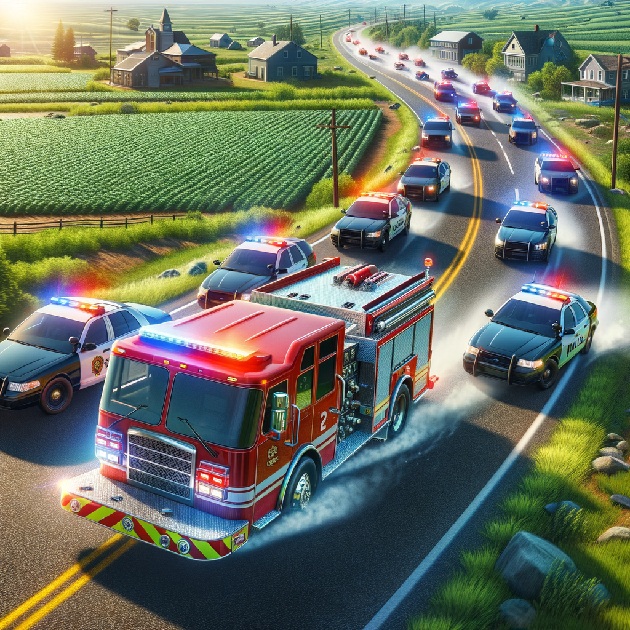 Man Steals Firetruck, Takes Joyride